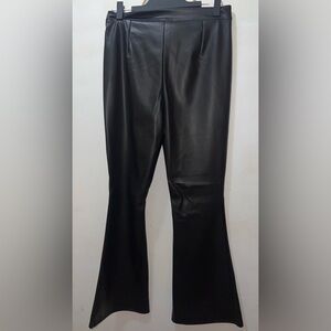 Black Faux Leather Pants